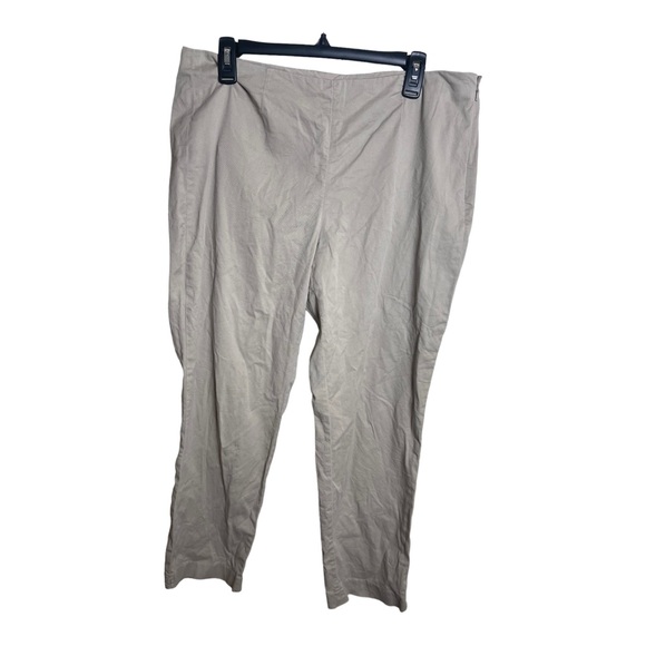 J. Jill Pants & Jumpsuits Jjill Tan Khaki Stretch Pants Side Zip